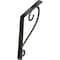 Ekena Millwork Edwards Wrought Iron Bracket, (Single center brace), Antiqued Silver 1 1/2"W x 10"D x 12"H BKTM01X10X12SEDASV - alternate 1